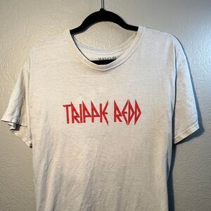 Trippie Redd Men's White and Red T-shirt Y2K Vintage